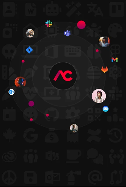 A constellation of connected apps and teammates orbiting the ACinch hub